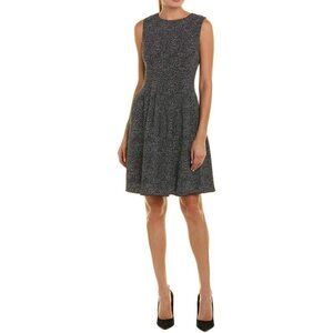 Anne Klein Women's Sleeveless Vertical Seamed Fit & Flare Printed Dress-US 4